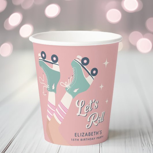 Roller Skating Birthday Party Papieren Bekers