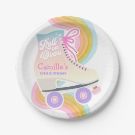 Roller Skating Birthday Party Papieren Bordje