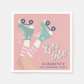Roller Skating Birthday Party Servet (Voorkant)