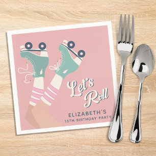 Roller Skating Birthday Party Servet