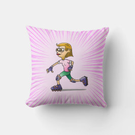 Roller Skating Girl Kussen