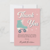 Roller Skating Girls Birthday Party Bedankkaart (Voorkant)