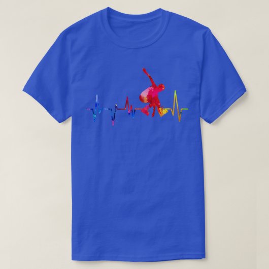 Roller Skating Heartbeat watercolor T-shirt (Design voorkant)