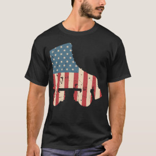 Roller Skating USA Vlag Roller Disco 70s jongen T-shirt
