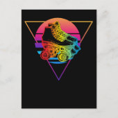 Roller Skiporwave zonset kleurig Briefkaart (Voorkant)