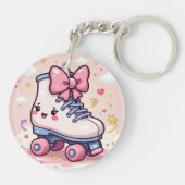 Roller Sparkle – Kawaii Pastel Skate Sleutelhanger (Achterkant)