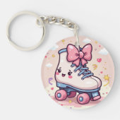 Roller Sparkle – Kawaii Pastel Skate Sleutelhanger (Voorkant)