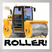 Roller van de wegenbouw van het Kind Poster (Voorkant)