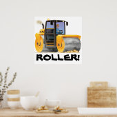 Roller van de wegenbouw van het Kind Poster (Keuken)