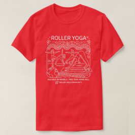 Roller Yoga! Yoga Humor Donkere Opties T-shirt