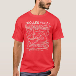 Roller Yoga! Yoga Humor Donkere Opties T-shirt