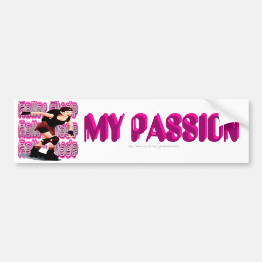 Rollerblade-Bumpersticker: MIJN PASSIE Bumpersticker (Voorkant)