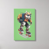 Rollerblade Hond Canvas Afdruk (Voorkant)