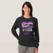 Rollerblade met inline schaatsnelheid van rolletje t-shirt (Voorkant volledig)
