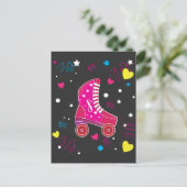 Rollerblade Roze Roller Skates Roller Skeen Briefkaart (Staand voorkant)