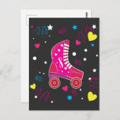 Rollerblade Roze Roller Skates Roller Skeen Briefkaart (Voorkant / Achterkant)