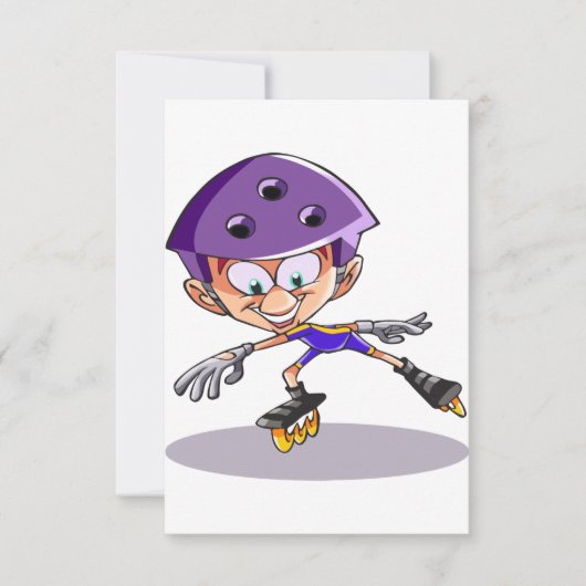 Rollerblader-uitnodigingen Kaart (Voorkant)