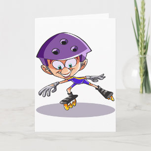 Rollerblader Wenskaarten Kaart