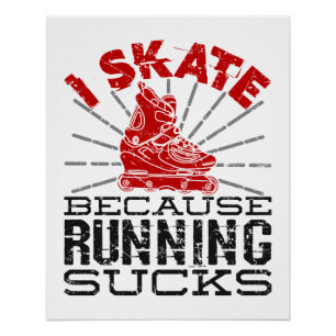 Rollerblading ik Schaats omdat het runnen van Eend Perfect Poster
