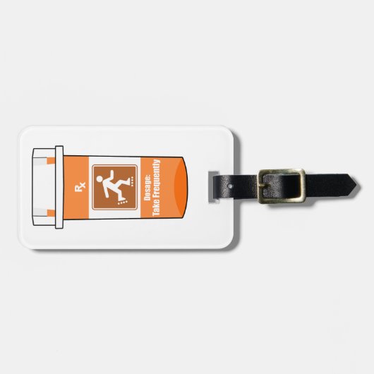 Rollerblading is mijn medicijn bagagelabel (Voorkant horizontaal)