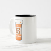 Rollerblading is mijn medicijn tweekleurige koffiemok (Voorkant links)