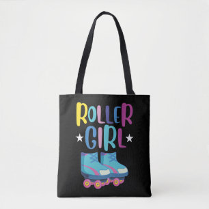 Rollerblading, kleindochter tote bag