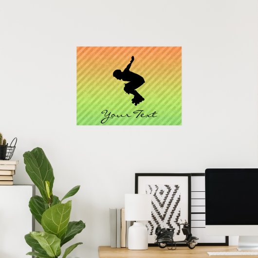 Rollerblading Poster (Thuiskantoor)