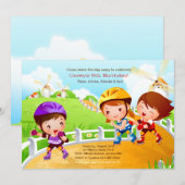 Rollerblading Tots-uitnodiging Kaart (Voorkant / Achterkant)