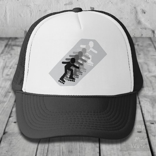 Rollerblading zes keer verloop trucker pet