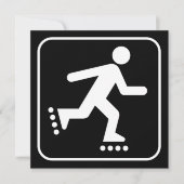 Rollerbladsymbool-uitnodiging Kaart (Voorkant)