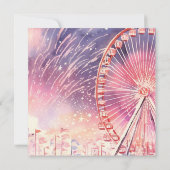 Rollercoaster Party Afro-Amerikaanse Waterverf Bedankkaart (Achterkant)