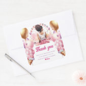 Rollercoaster Party Afro-Amerikaanse Waterverf Vierkante Sticker (Envelop)