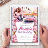 Rollercoaster Party Waterverf op maat Kaart