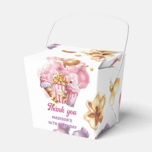 Rollercoaster Popcorn Custom Leuk en Kleurrijk Bedankdoosjes (Voorkant Zijde)