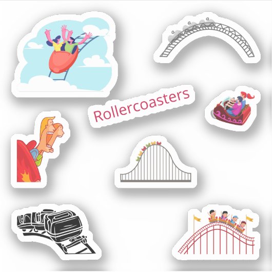 Rollercoaster Stickers (Voorkant)