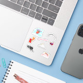 Rollercoaster Stickers (Laptop met iPhone)