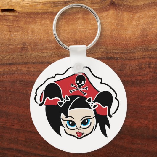Rollerderby piratensleutelketen sleutelhanger (Voorkant)