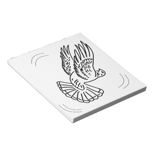 Rollerduif in Actie Notitieblok (Schuin)