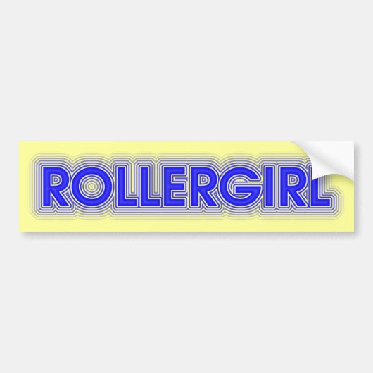 rollergirl bumpersticker (Voorkant)
