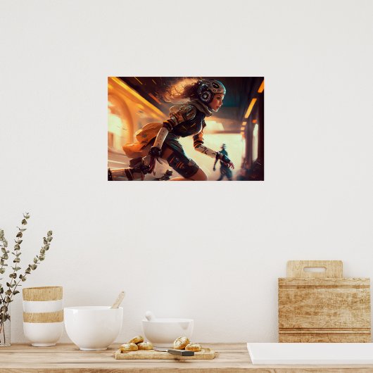 Rollergirl Poster (Keuken)
