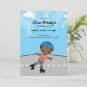 Rollerjongen met Schaats Kaart (Staand voorkant)