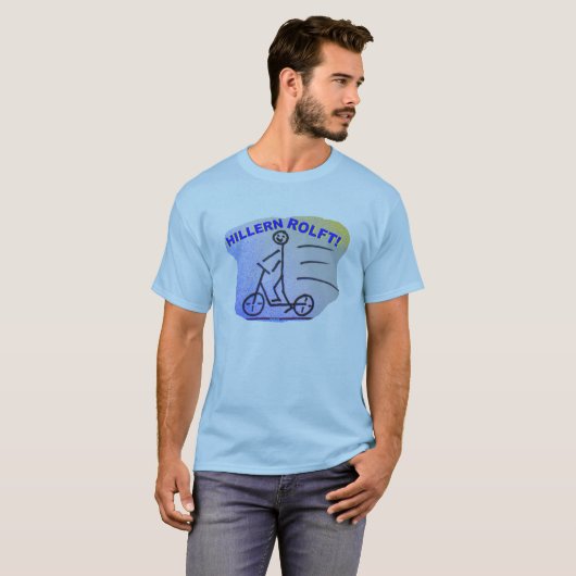 Rollern HILFT oder Hillern ROLFT? - T-shirt (Voorkant volledig)
