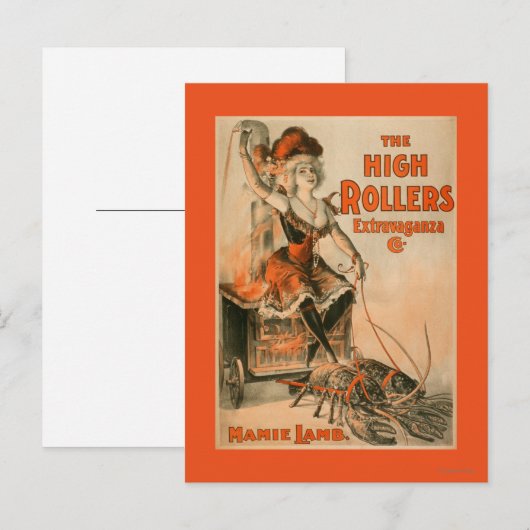 Rollers Extravaganza "Mamie Lamb" spelen Briefkaart (Voorkant / Achterkant)