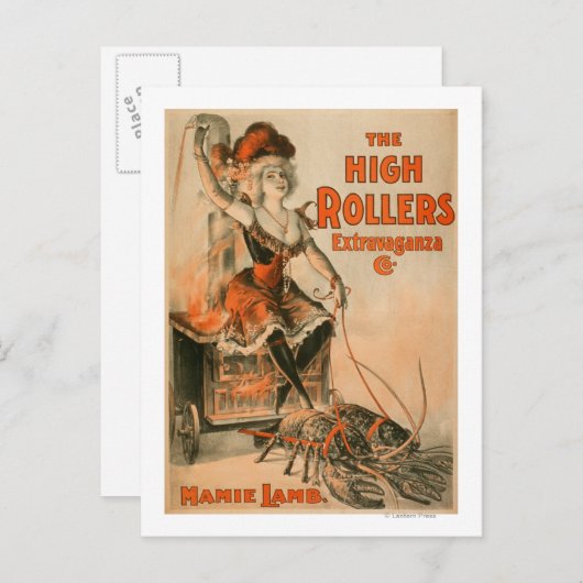 Rollers Extravaganza "Mamie Lamb" spelen Briefkaart (Voorkant / Achterkant)