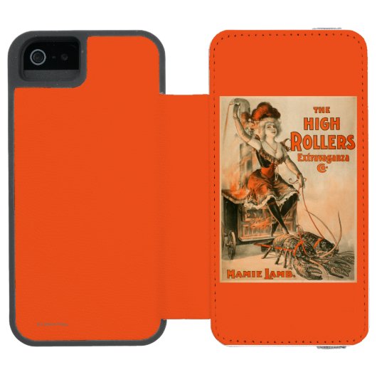 Rollers Extravaganza "Mamie Lamb" spelen Incipio iPhone Portemonnee Hoesje (Agenda Open)