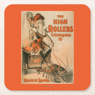 Rollers Extravaganza "Mamie Lamb" spelen Kartonnen Onderzetters