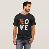 Rollers Schaatsen Liefde Gealigneerde Skipler Skat T-shirt (Voorkant volledig)