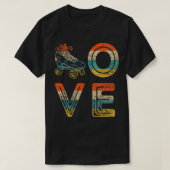 Rollers Schaatsen Love Roller Skating 70s 80s Roll T-shirt (Design voorkant)