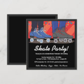 Rollers Skating Birthday Party Invitation for Boys Kaart (Voorkant / Achterkant)