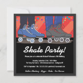 Rollers Skating Birthday Party Invitation for Boys Kaart (Voorkant)
